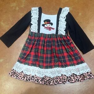 New Festive Snowman Kids Costume Dress